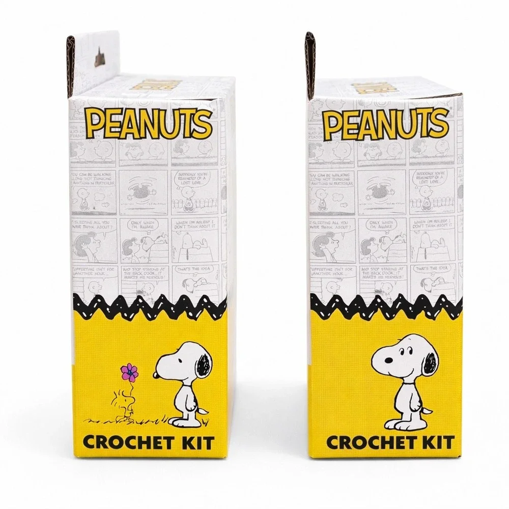Peanuts Crochet Kit Bundle Snoopy Woodstock Beginner‎ Complete Gift Set NIB DIY